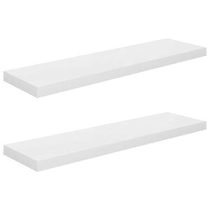 vidaXL Pakabinamos lentynos, 2vnt., baltos, 90x23,5x3,8cm, MDF