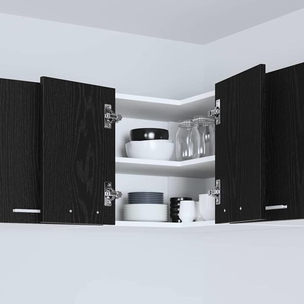 vidaXL Pakabinama spintelė Juodas ąžuolas ir baltas 57 x 57 x 40 cm