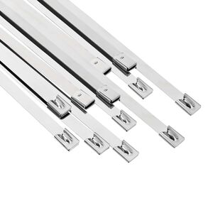 vidaXL Laido tvirtinimas 12 vnt. 7,9 x 200 mm Sidabrinė