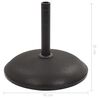 vidaXL Skėčio stovas, juodas, betonas, apvalus, 20 kg