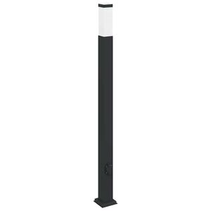 vidaXL &Scaron;viestuvas su stulpeliu, 110 cm, juodas, IP44