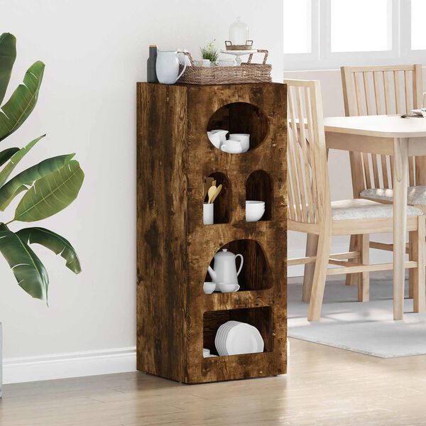 vidaXL Kabalas Rūkyta ąžuolas 40 x 35 x 100,5 cm Apdirbta mediena