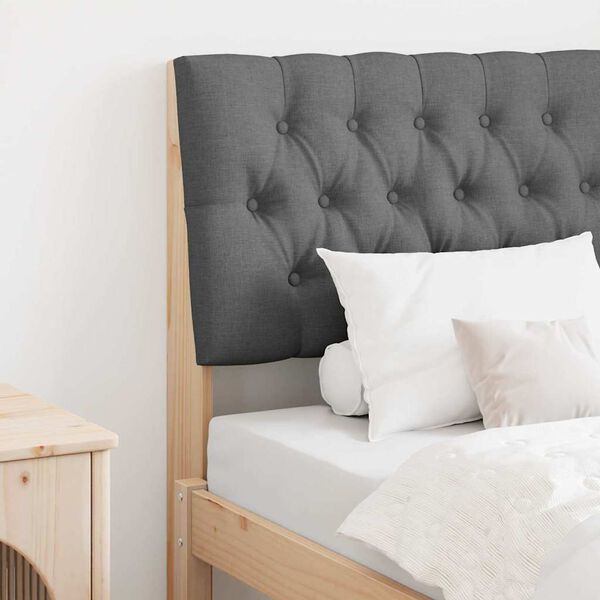 vidaXL Apmu&scaron;ta lovos galvūgalis Tamsiai pilka 80 cm