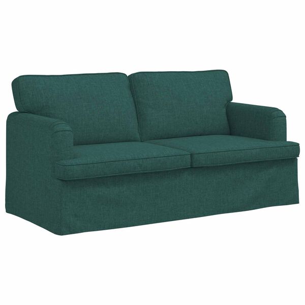 vidaXL Sofa 140cm Tamsiai žalia Metalas