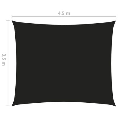 vidaXL Uždanga nuo saulės, juoda, 3,5x4,5m, oksfordo audinys