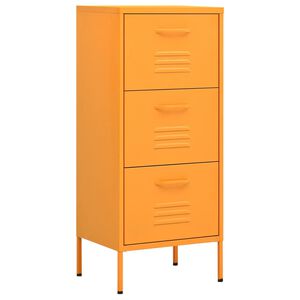 vidaXL Sandėliavimo spintelė, geltona, 42,5x35x101,5cm, plienas