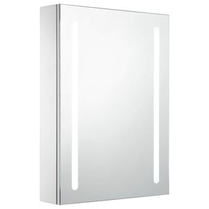 vidaXL Veidrodinė vonios spintelė su LED ap&scaron;vietimu, 50x13x70cm
