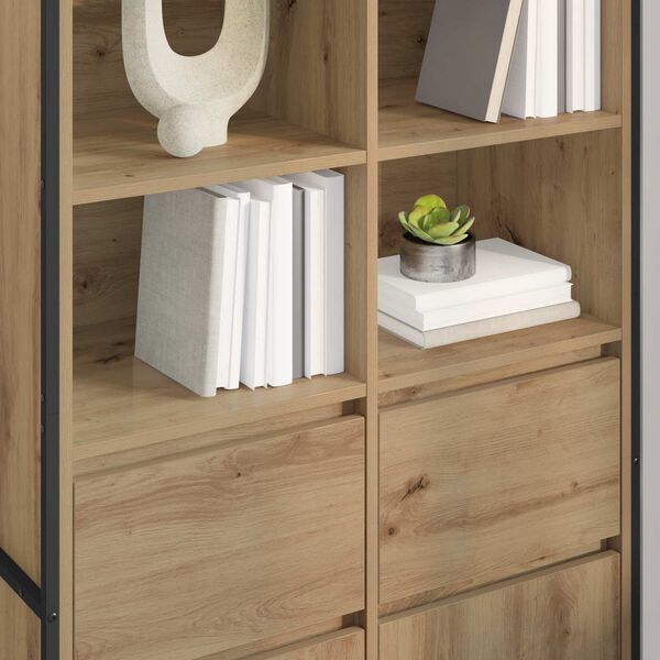 vidaXL Kabalas su stalčių 2 pcs Meistrų ąžuolas 81 x 36 x 150.5 cm