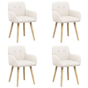 vidaXL Valgomojo kėdės 4 vnt. Boucl&eacute; Kreminė 59 x 56,5 x 85 cm