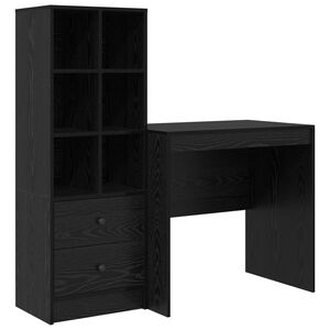 vidaXL Stalas Juodas ąžuolas 125,5 x 50 x 127 cm 2 vnt.