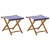 vidaXL Gulintojas 2 pcs Kietas eukalipto medis Mėlyna ir balta