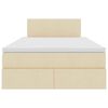 vidaXL Lova su daiktų laikymo vieta ir čiužiniu Kremas 120 x 200 cm