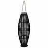vidaXL Pakabinamas žibintas žvakei, juodas, 95cm, bambukas