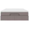 vidaXL Osmanų lova su čiužiniu, taupe, 140x200cm, audinys