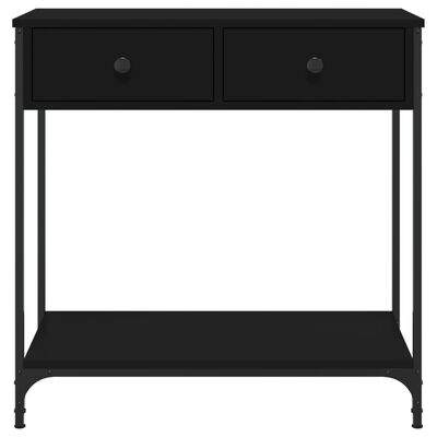 vidaXL Konsolinis staliukas, juodas, 75x34,5x75cm, apdirbta mediena