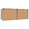 vidaXL Pavėsinė su užuolaidomis, taupe spalvos, 6x3m, plienas
