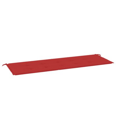 vidaXL Sodo suoliuko pagalvėlė, raudonos spalvos, 150x50x3cm, audinys