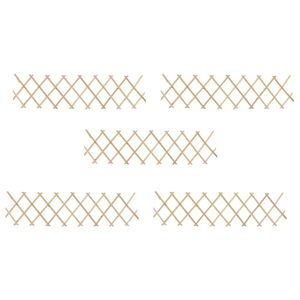 vidaXL Treliažo tvoros, 5vnt., 180x30cm, eglės mediena