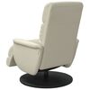 vidaXL Atlo&scaron;iama kėdė su pakoja, kreminės spalvos, dirbtinė oda