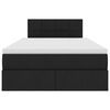 vidaXL Lova su daiktų laikymo vieta ir LED Juoda 120 x 190 cm audinys
