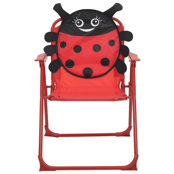 vidaXL Vaik. bistro baldų kompl. su skėčiu nuo saulės, 3d., raudonas