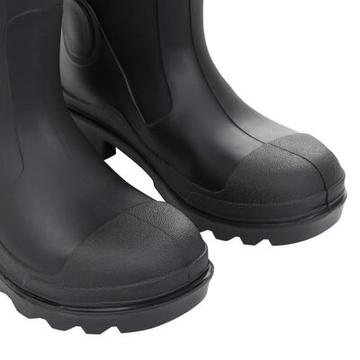 vidaXL Guminiai batai, juodos spalvos, PVC, 40 dydžio
