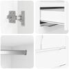 vidaXL Spintelė su stalčiais su stalčių Baltas 79,5 x 49 x 156 cm