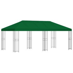 vidaXL Sodo Paviljonas 6 x 3 m Žalia Poliesteris ir plienas 190 gsm