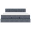 vidaXL Osmanų lova su čiužiniu Tamsiai pilka 180x200cm Velvet