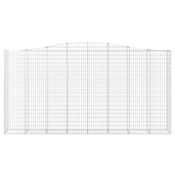 vidaXL I&scaron;lenkti gabiono krep&scaron;iai, 7vnt., 400x50x200/220cm, geležis