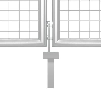 vidaXL Tinkliniai sodo vartai, sidabrinės spalvos, 300x175cm, plienas