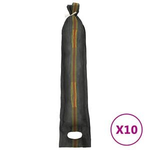 vidaXL Smėlio mai&scaron;ai, 10vnt., tamsiai žali, 103x25cm, HDPE