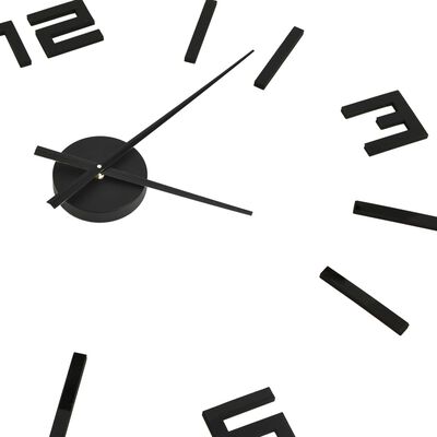 vidaXL Sieninis laikrodis, juodas, 100cm, modernaus dizaino, 3D, XXL