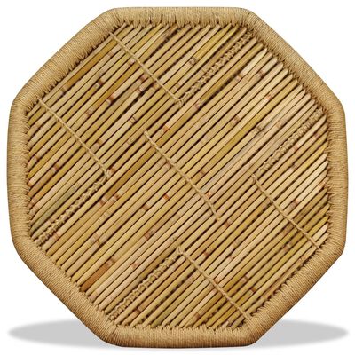vidaXL Kavos staliukas, 60x60x45cm, bambukas, aštuonkampis