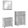 vidaXL Vonios baldų rinkinys 3 vnt. Betono pilka 72,5 x 36,5 x 100 cm