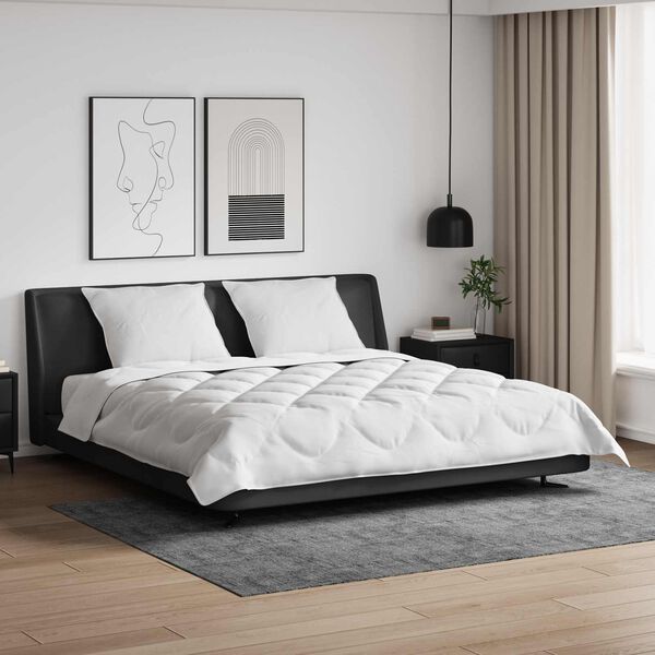 vidaXL Visų sezonų &scaron;iltas vizitinės 3 pcs Balta Mikropluo&scaron;tas