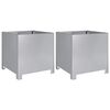 vidaXL Sodo loveliai, 2vnt., 40x40x40cm, galvanizuotas plienas