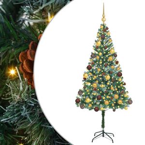 vidaXL Dirbtinė Kalėdų eglutė su 300 LED Žalia 180 cm PVC ir plienas