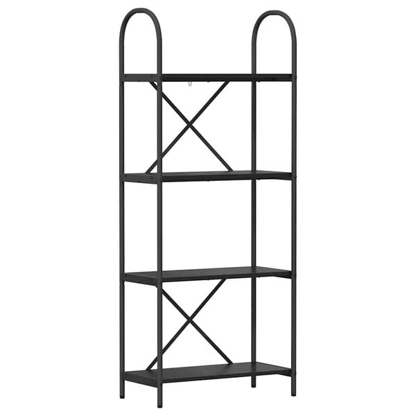 vidaXL Knygų lentyna Juodas ąžuolas 60 x 30 x 146 cm Apdirbta mediena