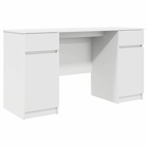 vidaXL Stalas Balta Apdirbta mediena 140 x 49 x 76 cm