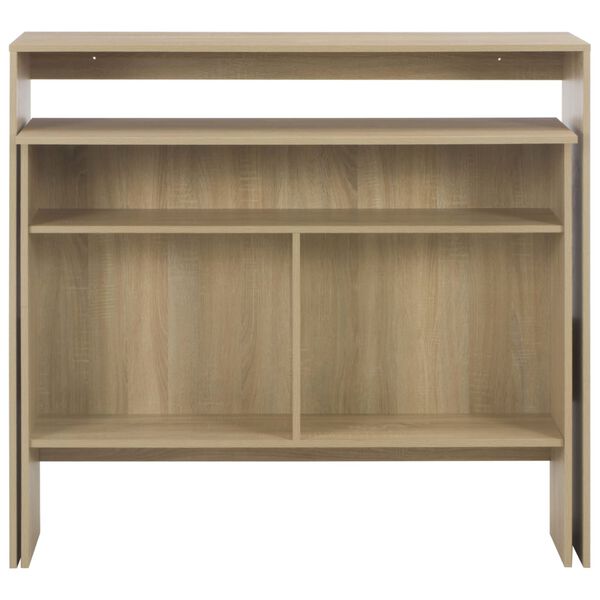 vidaXL Baro stalas su 2 stalviršiais, ąžuolo sp., 130x40x120cm