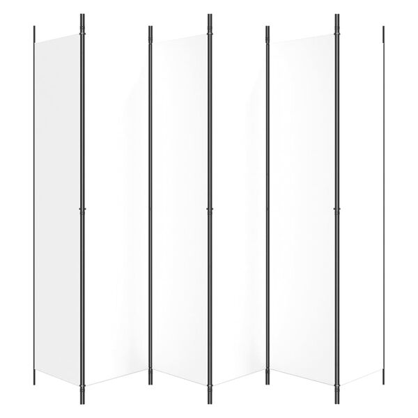 vidaXL Kambario pertvara, 6 dalių, baltos spalvos, 300x220cm, audinys