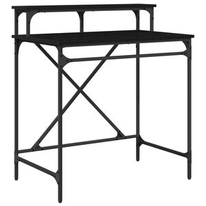 vidaXL Stalas Juodas ąžuolas 80 x 50 x 90 cm Apdirbta mediena