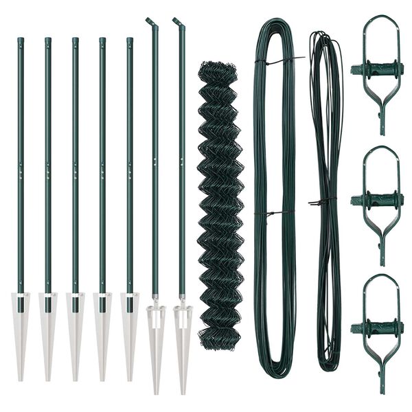 vidaXL Tvorelės stulpas Žalia 10 x 1,5 m (60 x 60 mm tinklelis)