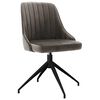 vidaXL Valgomojo kėdės, 4vnt., tamsiai pilkos spalvos, aksomas