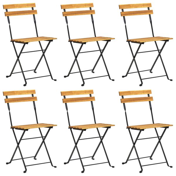 vidaXL Sulankstomas lauko komplektas, 7 dalių, akacijos masyvas