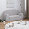 vidaXL Vaikiška dvivietė sofa-lova, šviesiai pilka, minkštas pliušas