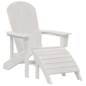 vidaXL Adirondack kėdė Balta HDPE