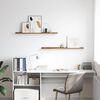 vidaXL Sieninė lentyna 2 pcs Ruda 100 x 9 x 3 cm Apdirbta mediena