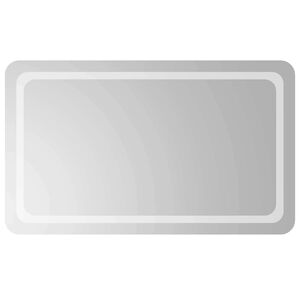 vidaXL LED vonios veidrodis Skaidrus 100 x 60 cm grūdintas stiklas